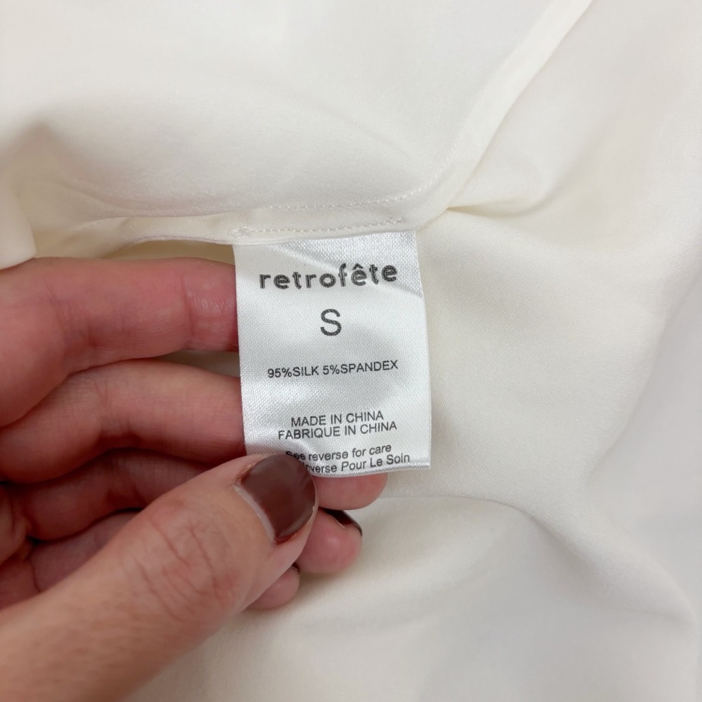 RETROFETE Olive Mini Dress in White Size S - Picture 11 of 14